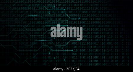 digital network power with binary code background vector illustration EPS10 Stock Vector