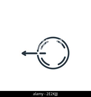 Sent outline vector icon. Thin line black sent icon, flat vector simple element illustration from editable geometric figure concept isolated stroke on Stock Vector