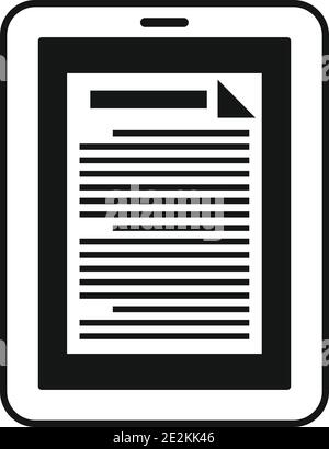 Tablet estimator icon, simple style Stock Vector