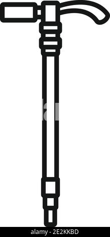 Industrial climber axe icon, outline style Stock Vector
