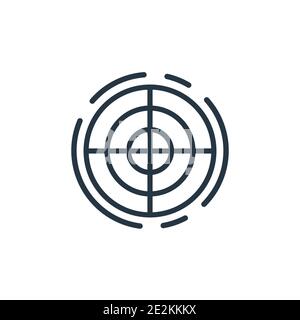 Shooting game outline vector icon. Thin line black shooting game icon, flat vector simple element illustration from editable entertainment and arcade Stock Vector