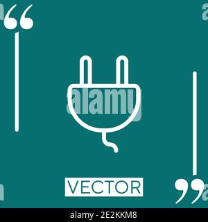 cable vector icon Linear icon. Editable stroke line Stock Vector