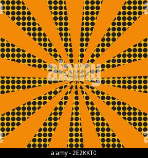 An abstract sunburst shape background image. Stock Vector