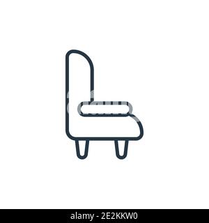 Armchair outline vector icon. Thin line black armchair icon, flat vector simple element illustration from editable furniture concept isolated stroke o Stock Vector