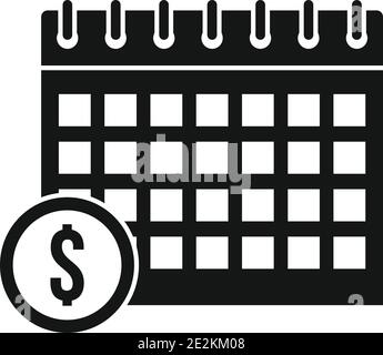 Calendar utilities icon, simple style Stock Vector