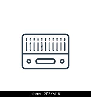 Ethernet outline vector icon. Thin line black ethernet icon, flat vector simple element illustration from editable electrian connections concept isola Stock Vector