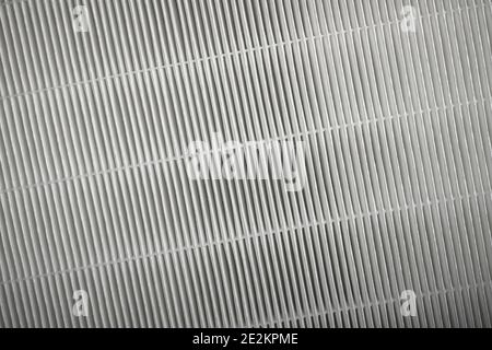 Clean Replacement HEPA High Efficiency Particulate Air Filter Close Up. Residential and Commercial Building Air Quality Theme. Stock Photo