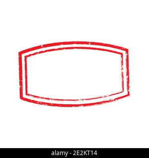 Rectangle Oval Stamp 7 Stock Vector