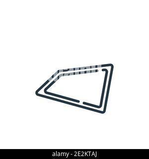 Trapezium outline vector icon. Thin line black trapezium icon, flat vector simple element illustration from editable geometry concept isolated stroke Stock Vector