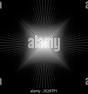 3D realistic tunnel of dots, Realistic background Stock Vector
