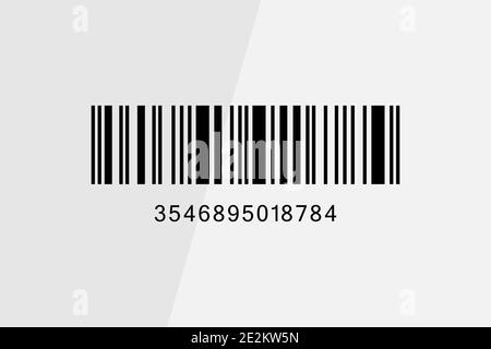 Realistic Barcode icon isolated on gray background. Eps10 Stock Vector