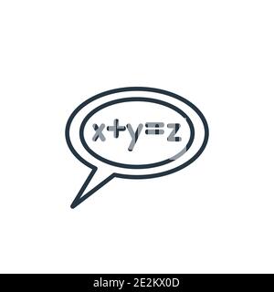 Equation outline vector icon. Thin line black equation icon, flat vector simple element illustration from editable education concept isolated on white Stock Vector