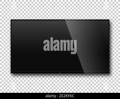 TV on isolate background, modern blank screen Lcd, Led Stock Vector