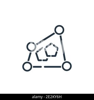 Distort icon Black line art vector in black and white outline set ...