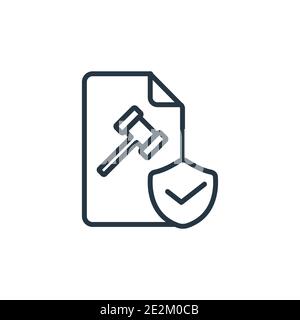 Code of conduct outline vector icon. Thin line black code of conduct icon, flat vector simple element illustration from editable gdpr concept isolated Stock Vector