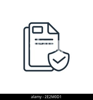 Consent outline vector icon. Thin line black consent icon, flat vector simple element illustration from editable gdpr concept isolated stroke on white Stock Vector