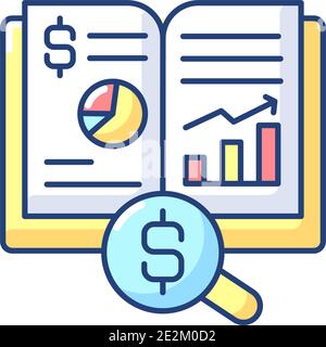 Ledger RGB color icon Stock Vector