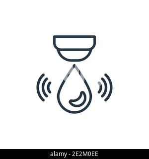 Water sensor outline vector icon. Thin line black water sensor icon, flat vector simple element illustration from editable general concept isolated st Stock Vector