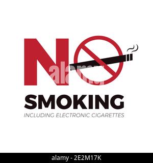 No smoking cigarette sign vector. Warning signs and symbols No Smoking, Stop Smoking. Stock Vector