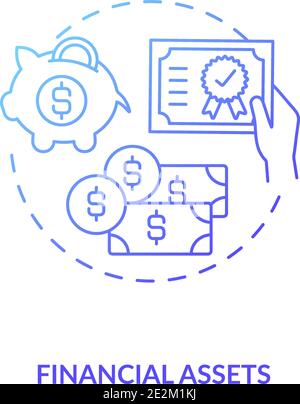 Financial assets concept icon Stock Vector