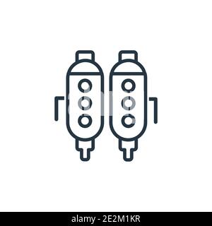 Jetpack outline vector icon. Thin line black jetpack icon, flat vector simple element illustration from editable future technology concept isolated st Stock Vector