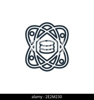 Data science outline vector icon. Thin line black data science icon, flat vector simple element illustration from editable general concept isolated st Stock Vector