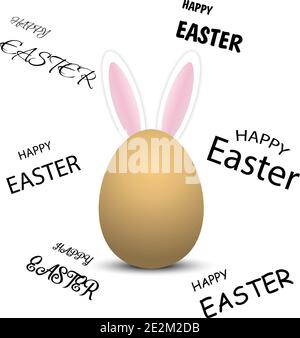 Easter Egg. Easter Rabbit. Easter Bunny. Vector illustration. Eps10 Stock Vector