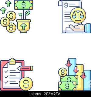 Accounting RGB color icons set Stock Vector Image & Art - Alamy