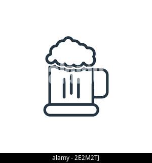 Beer can outline vector icon. Thin line black beer can icon, flat vector simple element illustration from editable gastronomy concept isolated stroke Stock Vector