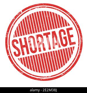 Shortage grunge rubber stamp on white background, vector illustration Stock Vector
