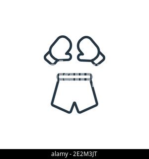 Boxing ring outline vector icon. Thin line black boxing ring icon, flat vector simple element illustration from editable fashion concept isolated stro Stock Vector