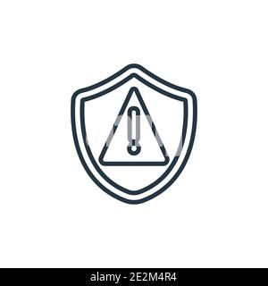 Attention outline vector icon. Thin line black attention icon, flat vector simple element illustration from editable gdpr concept isolated stroke on w Stock Vector