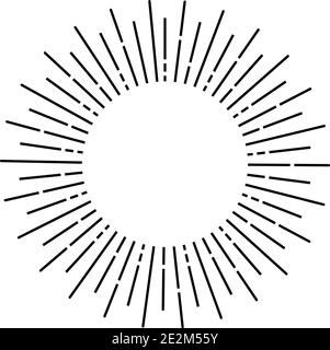 Linear sun rays painted in vintage style Stock Vector Image & Art - Alamy