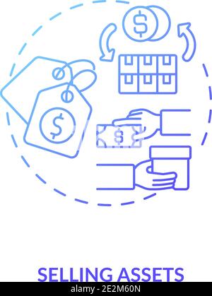 Exchange value blue gradient concept icon Stock Vector Image & Art - Alamy