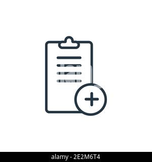 New document outline vector icon. Thin line black new document icon, flat vector simple element illustration from editable education concept isolated Stock Vector