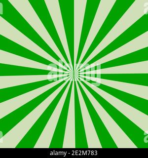 Retro rays green background. Sun rays green. Eps10 Stock Vector