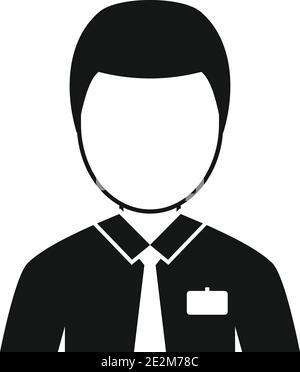 Man estimator icon, simple style Stock Vector