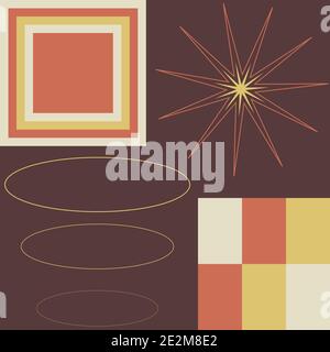 An abstract retro style shape background image. Stock Vector