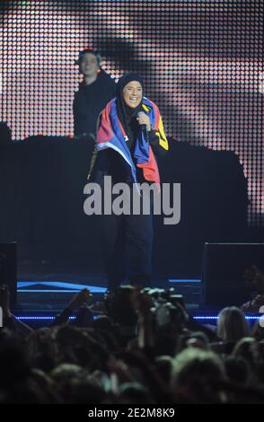 Diam's performs during the charity concert for Haiti to benefit ' Fondation De France' association held at th Zenith Hall in Paris, France on January 24, 2010. Photo by Thierry Orban/ABACAPRESS.COM 'Each picture used from ABACAPRESS will help Haiti through the Fondation de France' Stock Photo