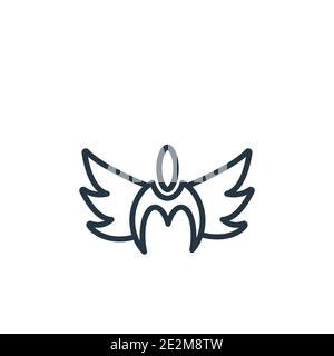 Valkyrie outline vector icon. Thin line black valkyrie icon, flat vector simple element illustration from editable fairy tale concept isolated on whit Stock Vector