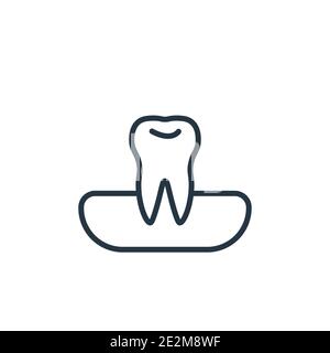 Occlusal outline vector icon. Thin line black occlusal icon, flat vector simple element illustration from editable dentist concept isolated stroke on Stock Vector