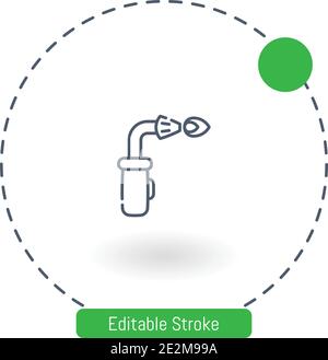 welding vector icon editable stroke outline icons for web and mobile Stock Vector