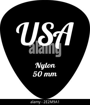 Guitar Pick icon in flat style, Music store logo. Eps10 Stock Vector
