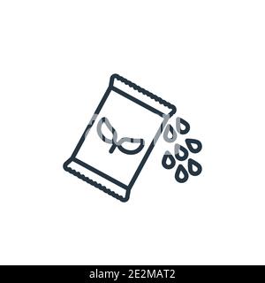 Seeds outline vector icon. Thin line black seeds icon, flat vector simple element illustration from editable ecology concept isolated stroke on white Stock Vector