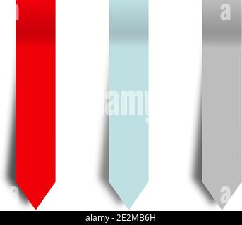 Set of colorful vector sticky notes with transparent shadows Stock Vector