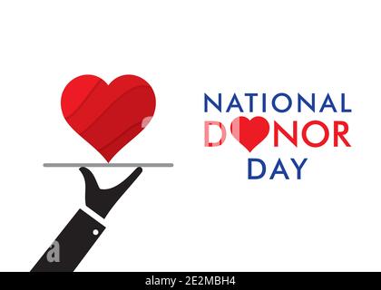 vector illustration of national donor day design concept Stock Vector