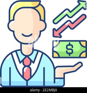 Equity RGB color icon Stock Vector