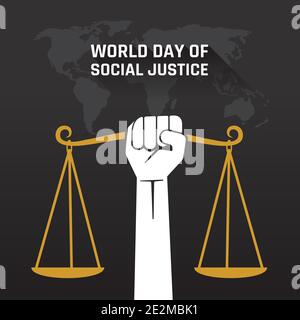 vector illustration of world day of social justice design concept Stock Vector