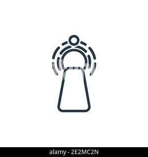 Mri scanner outline vector icon. Thin line black mri scanner icon, flat vector simple element illustration from editable general concept isolated stro Stock Vector