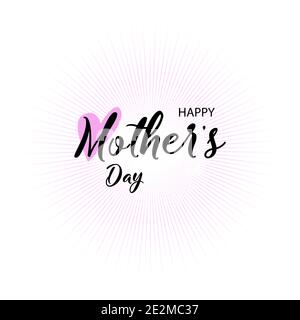 Lettering Happy Mothers Day. Handmade calligraphy. Vector illustration Stock Vector